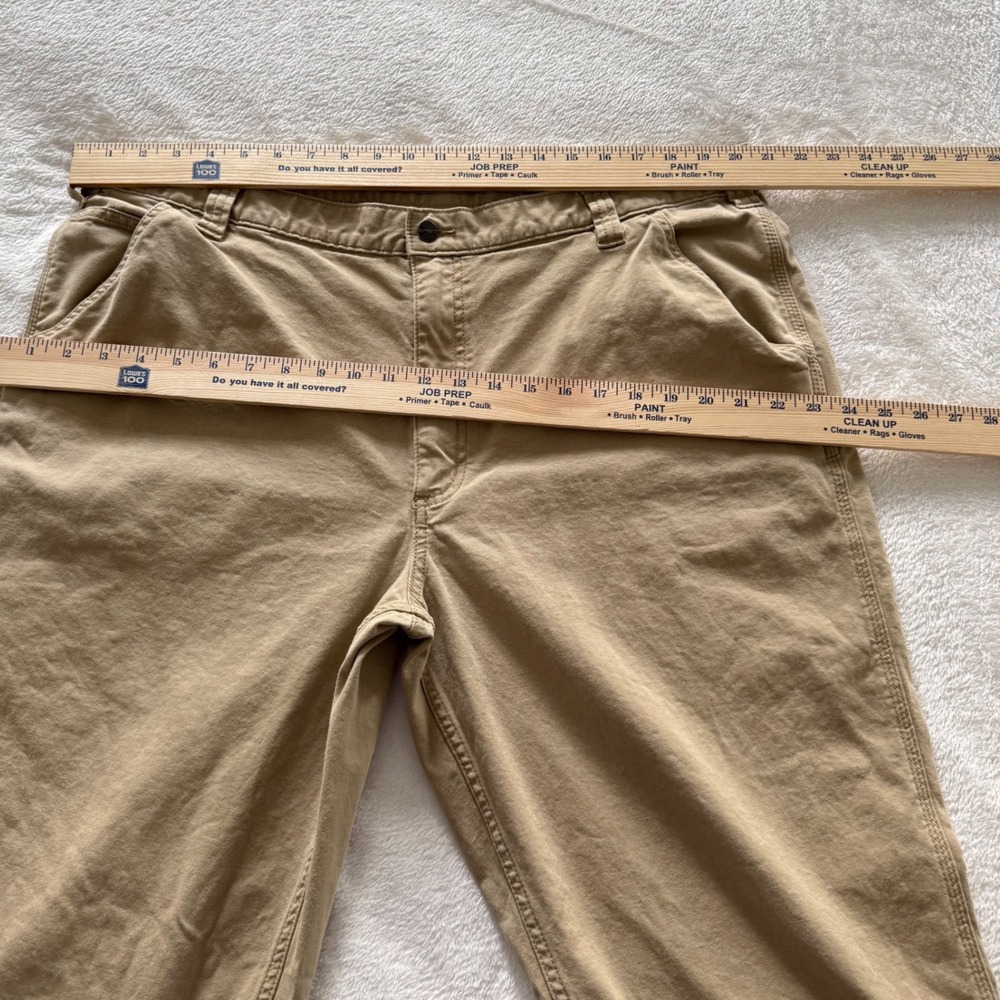 Carhartt Rugged Flex Work Pants Khaki Relaxed Fit 42x34 Canvas - Picture 5 of 11
